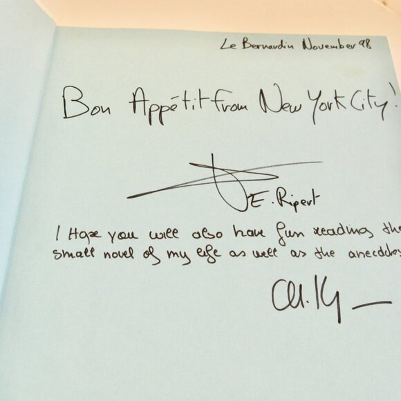 Le Bernardin Cookbook 1st Ed. Eric Ripert & Maguy Le Coze HC DJ AUTHORS SIGNED - Picture 3 of 10